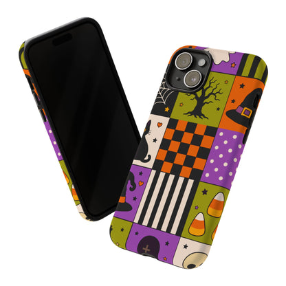Protective Phone Case – Spooky Patchwork
