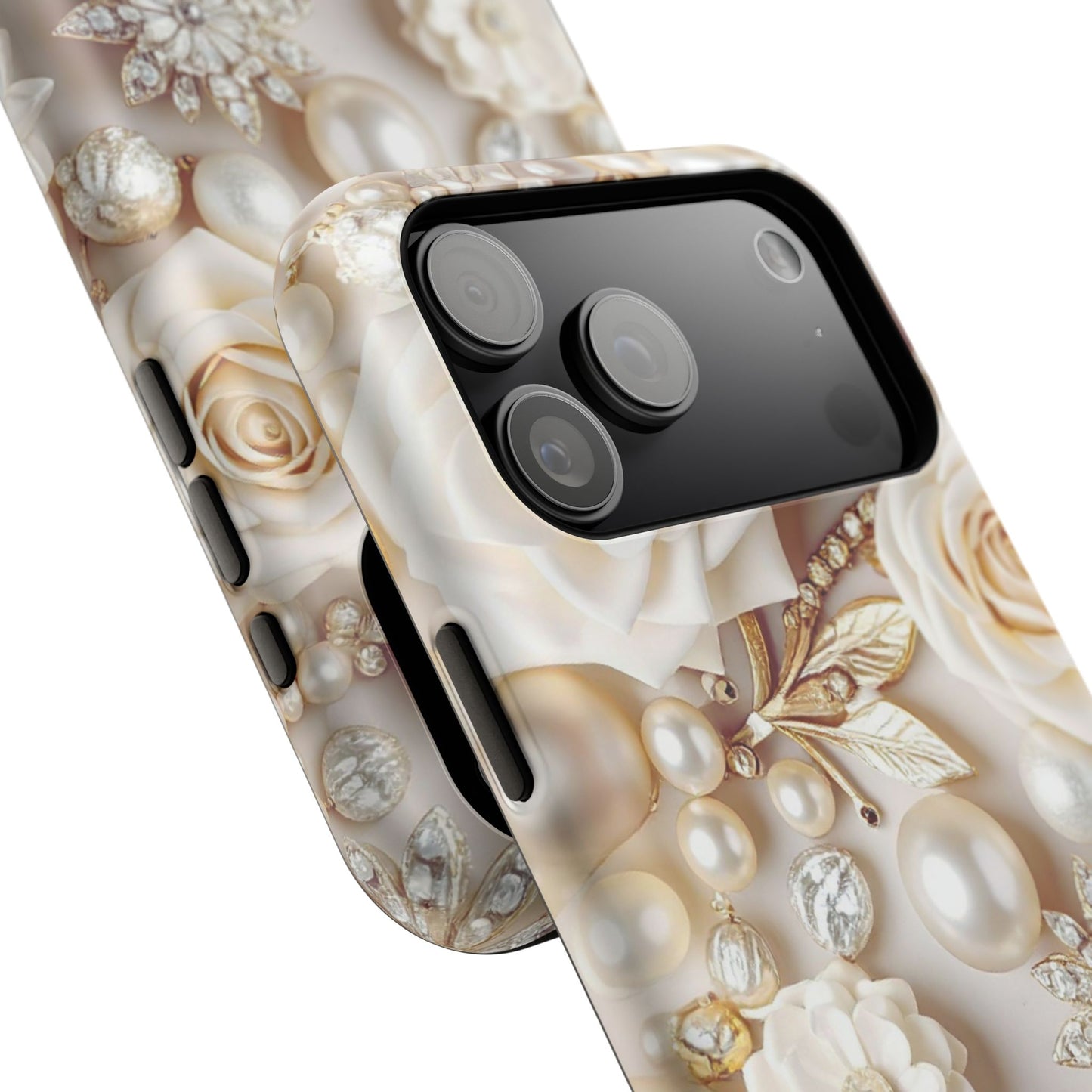 Impact-Resistant Phone Case – Ivory Opulence