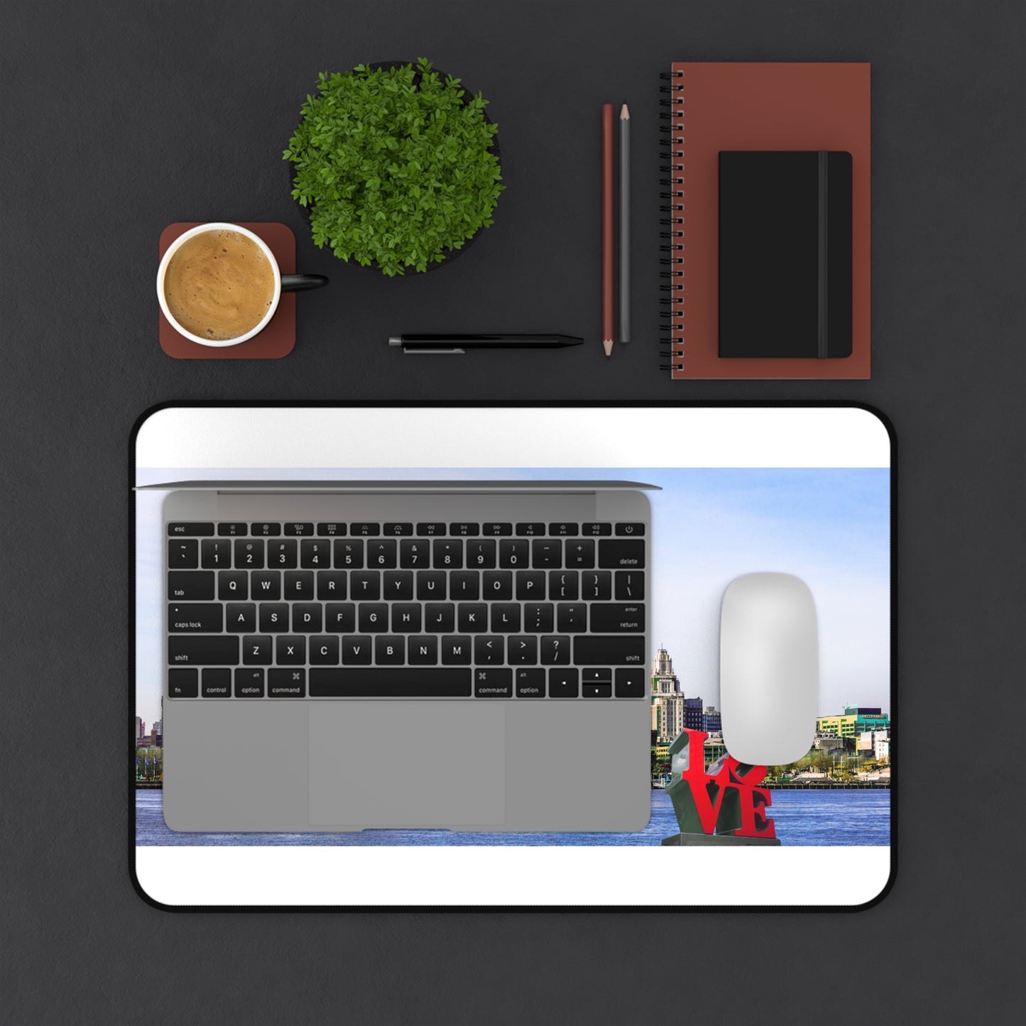 Neoprene Desk Mat – Non-Slip Philly Skyline Workspace Upgrade