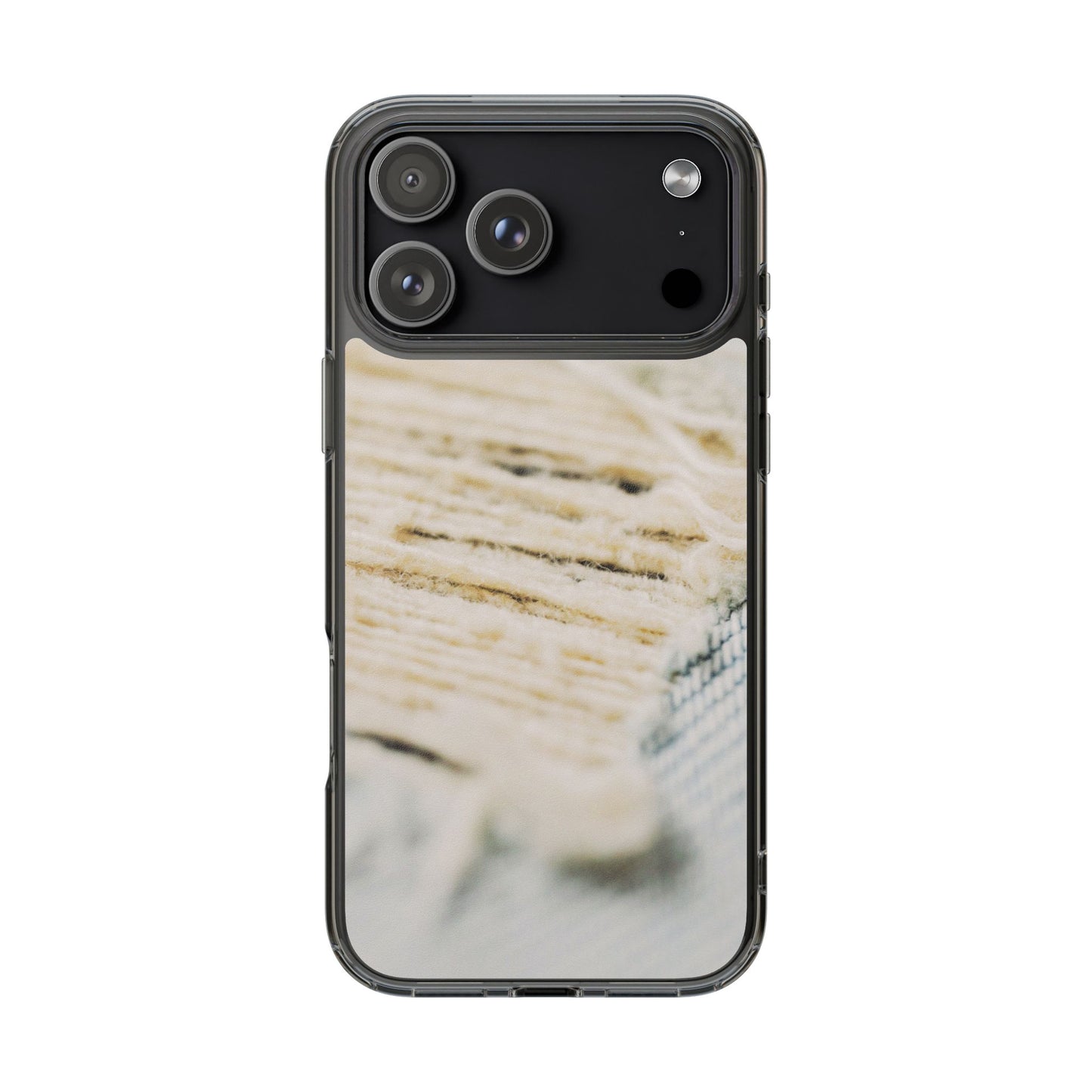Clear Phone Case – Woven Warmth