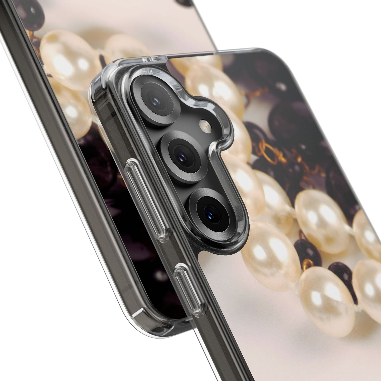 Clear Phone Case – Noir Pearl