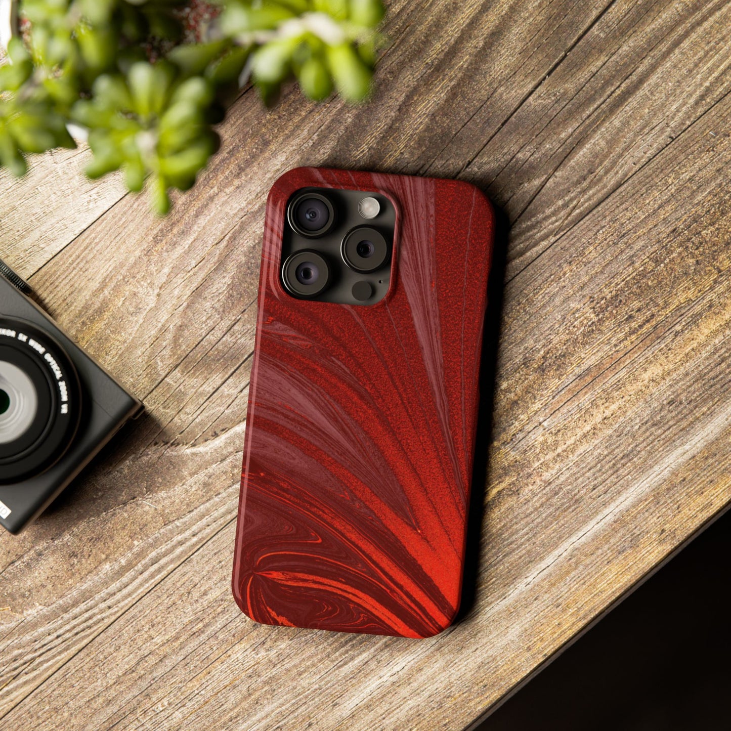 Slim Phone Case — Crimson Current