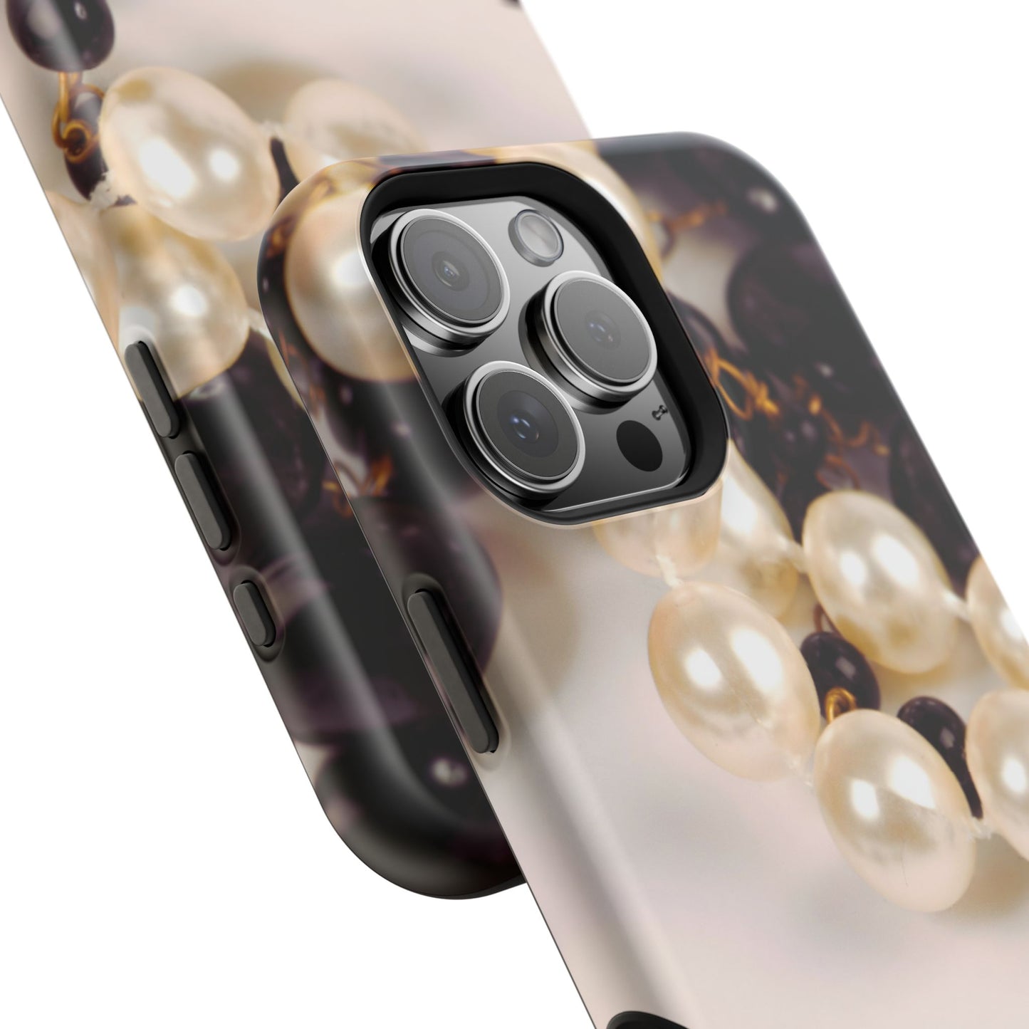 Wireless-Charging Compatible Case – Noir Pearl