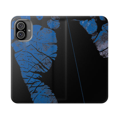 Flip Case – Mom’s Little Blue Footprints
