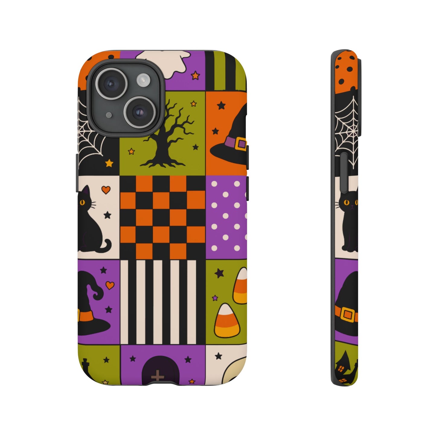 Protective Phone Case – Spooky Patchwork