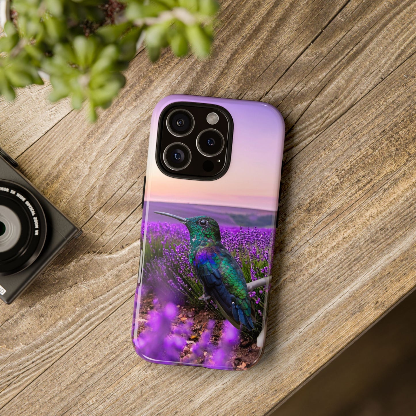 Protective Phone Case – Hummingbird Reverie