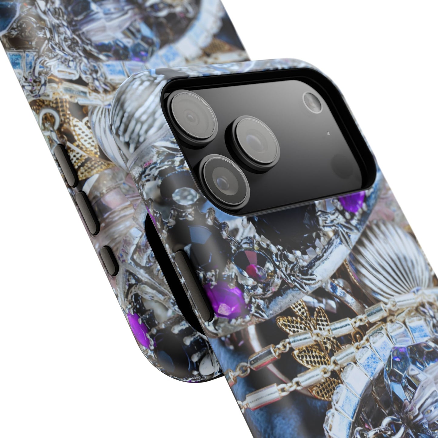 Impact-Resistant Phone Case – Chrome Jewel