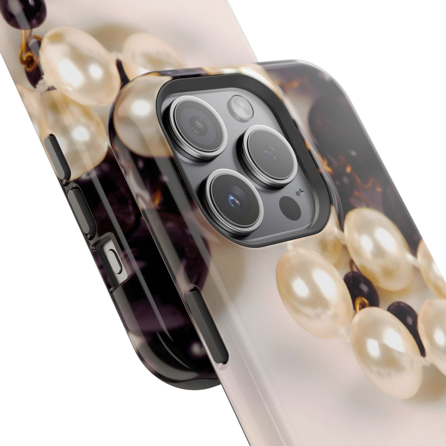 Impact-Resistant Phone Case – Noir Pearl