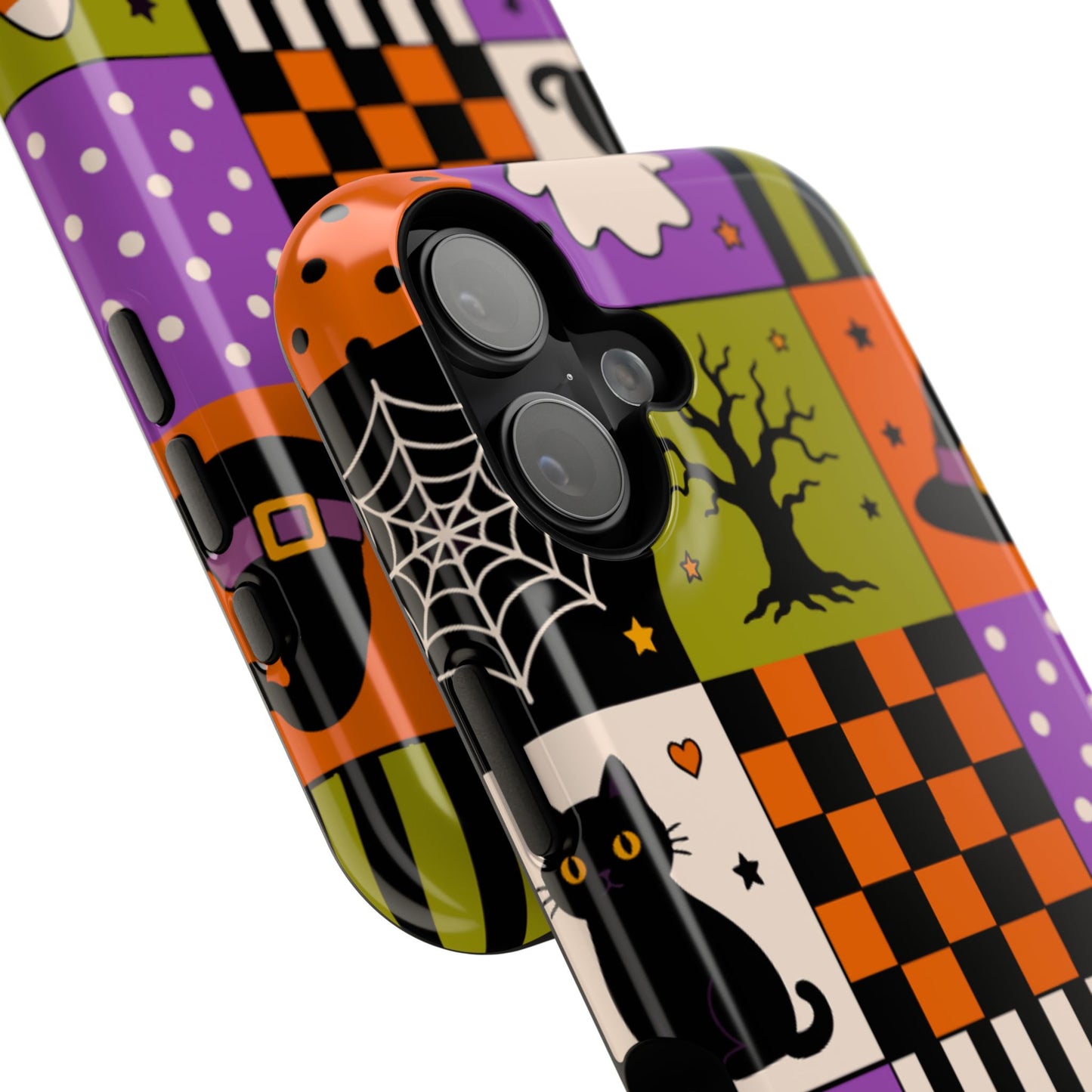 Impact-Resistant Phone Case – Spooky Patchwork