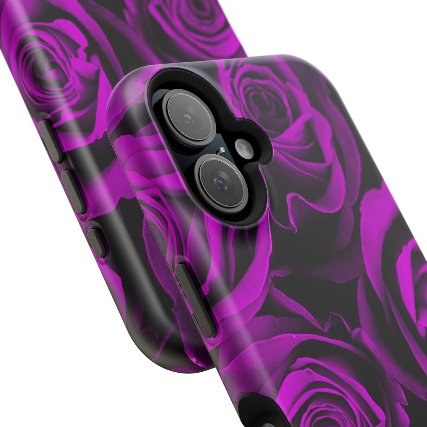 Impact-Resistant Phone Case – Amethyst Roses