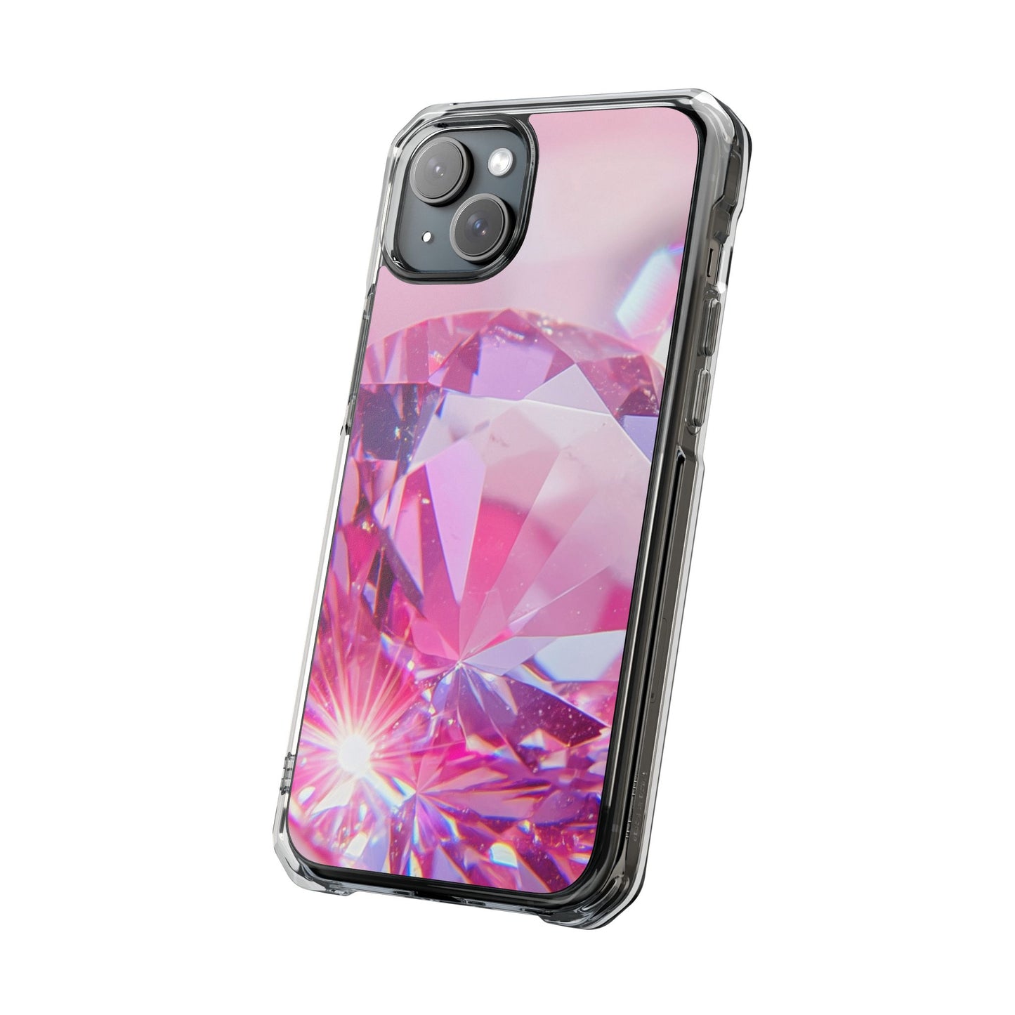 Clear Magnetic Phone Case – Pink Ice