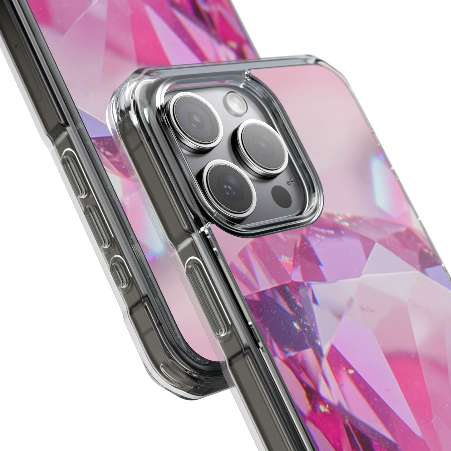 Clear Magnetic Phone Case – Pink Ice