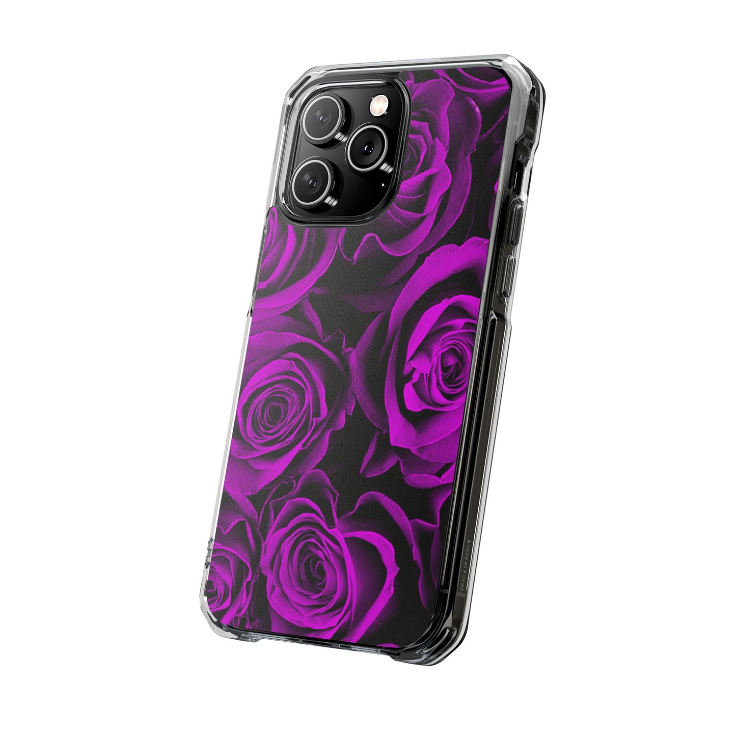 Clear Magnetic Phone Case – Amethyst Roses