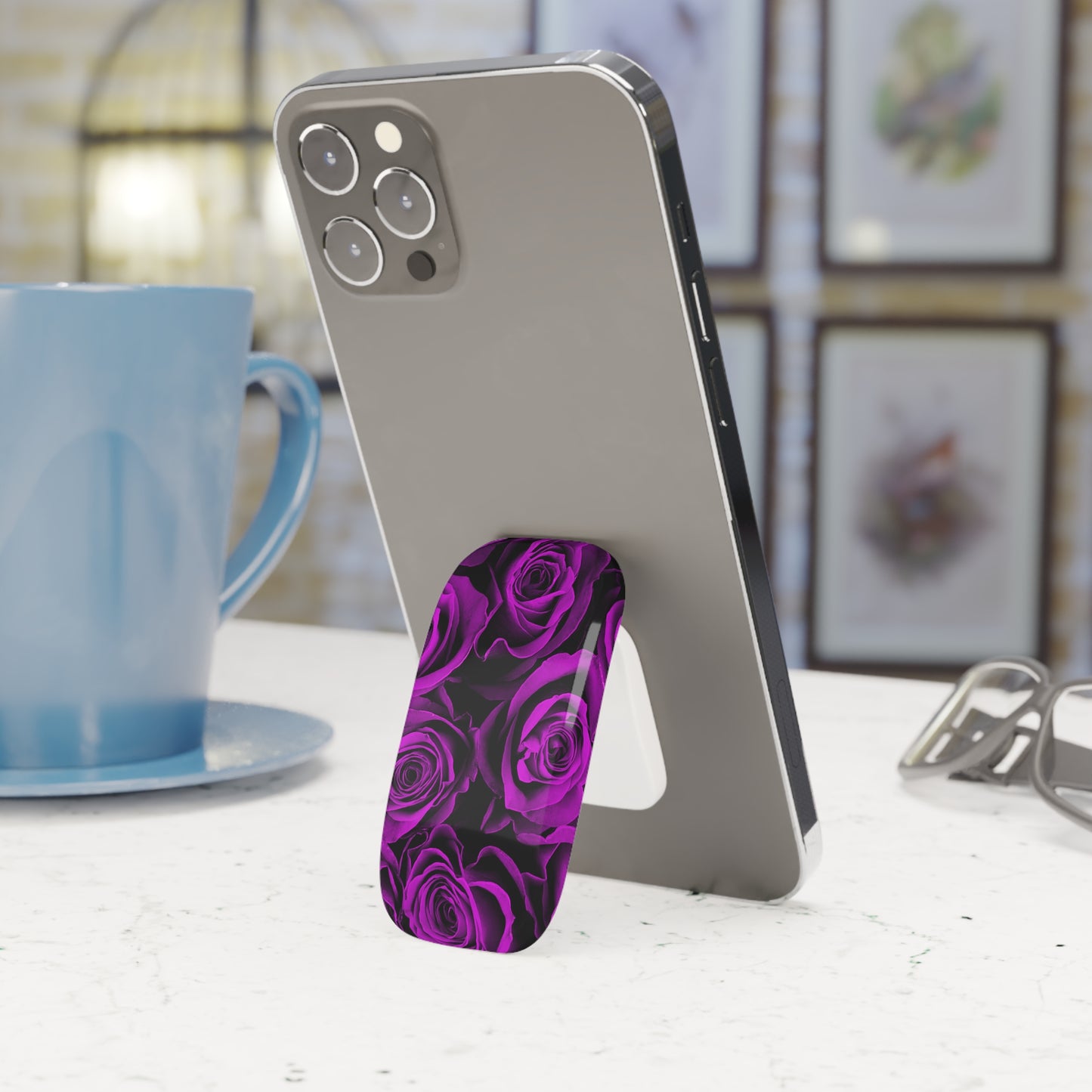 Phone Grip – Amethyst Roses