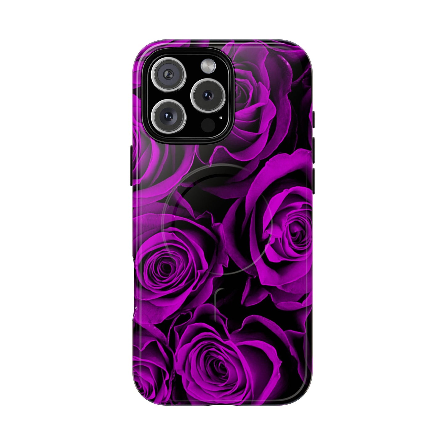 Protective Magnetic Phone Case – Amethyst Roses