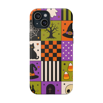 Wireless-Charging Compatible Case – Spooky Patchwork