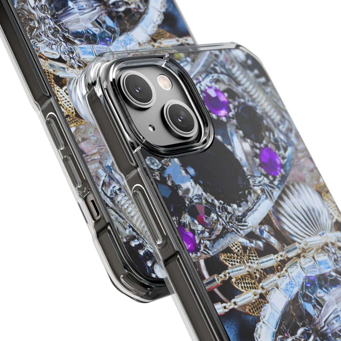 Clear Magnetic Phone Case – Chrome Jewel