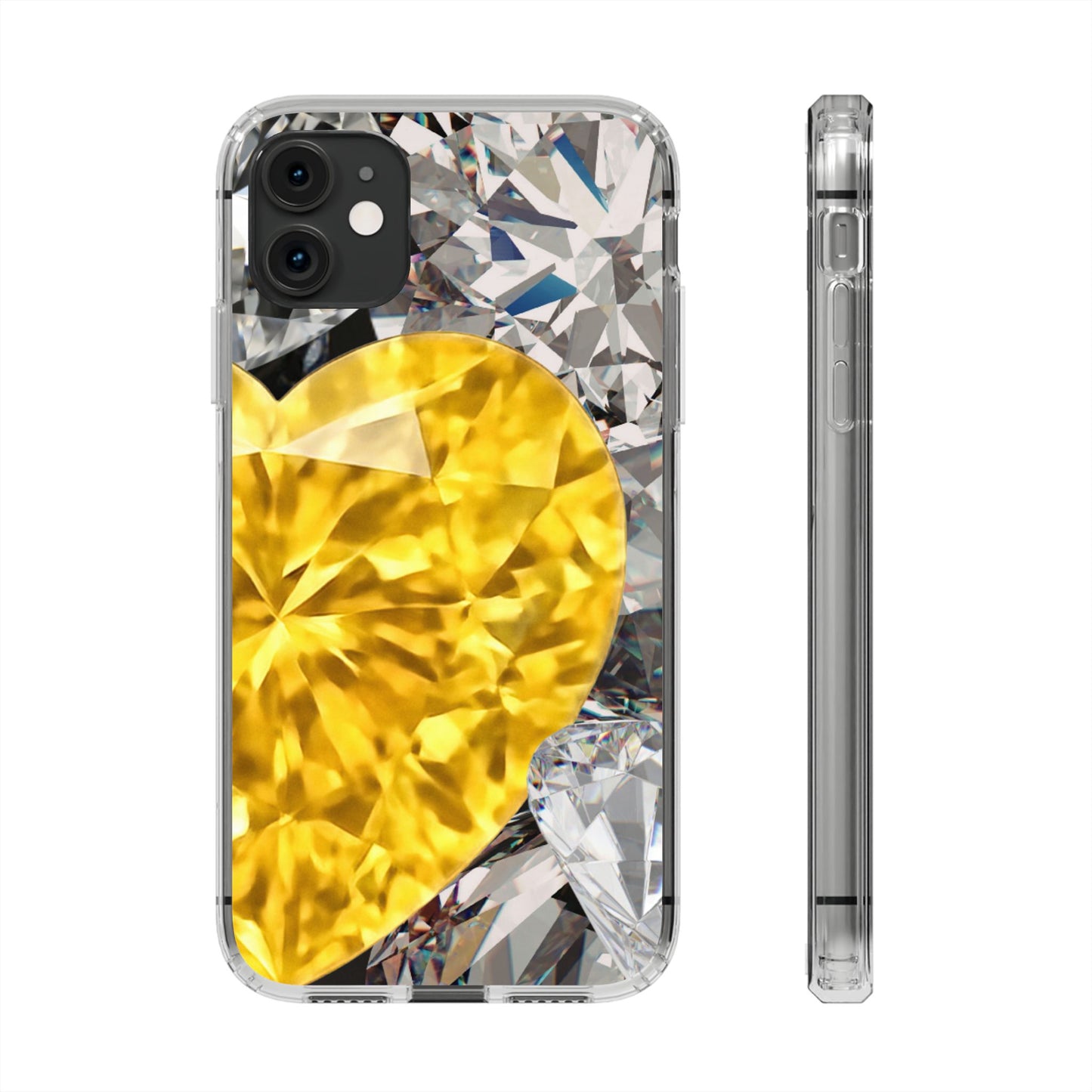 Clear Phone Case – Heart of Gold