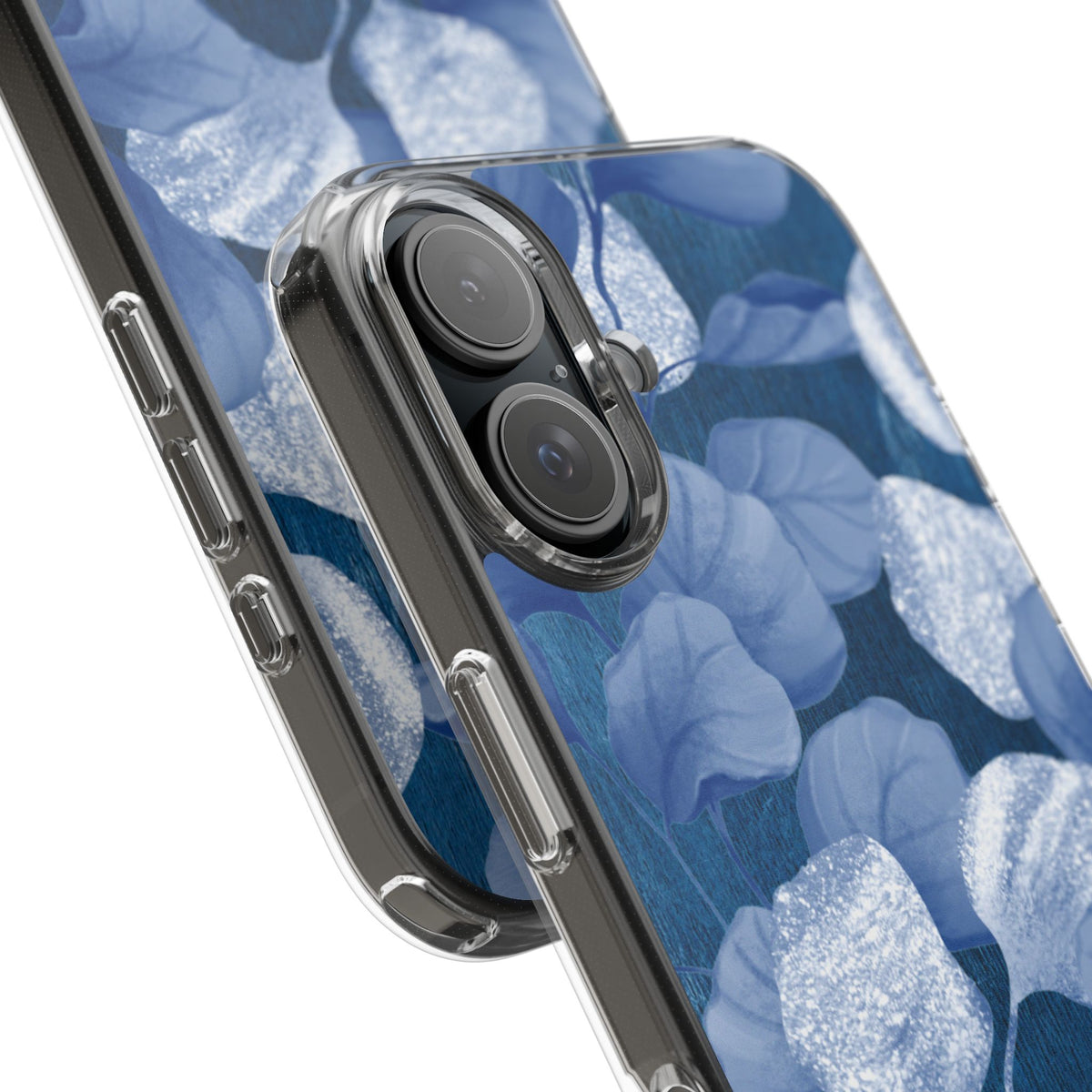 Clear Phone Case – October Blues – Compatible with iPhone 13–17 & Samsung Galaxy S25–S26 Series