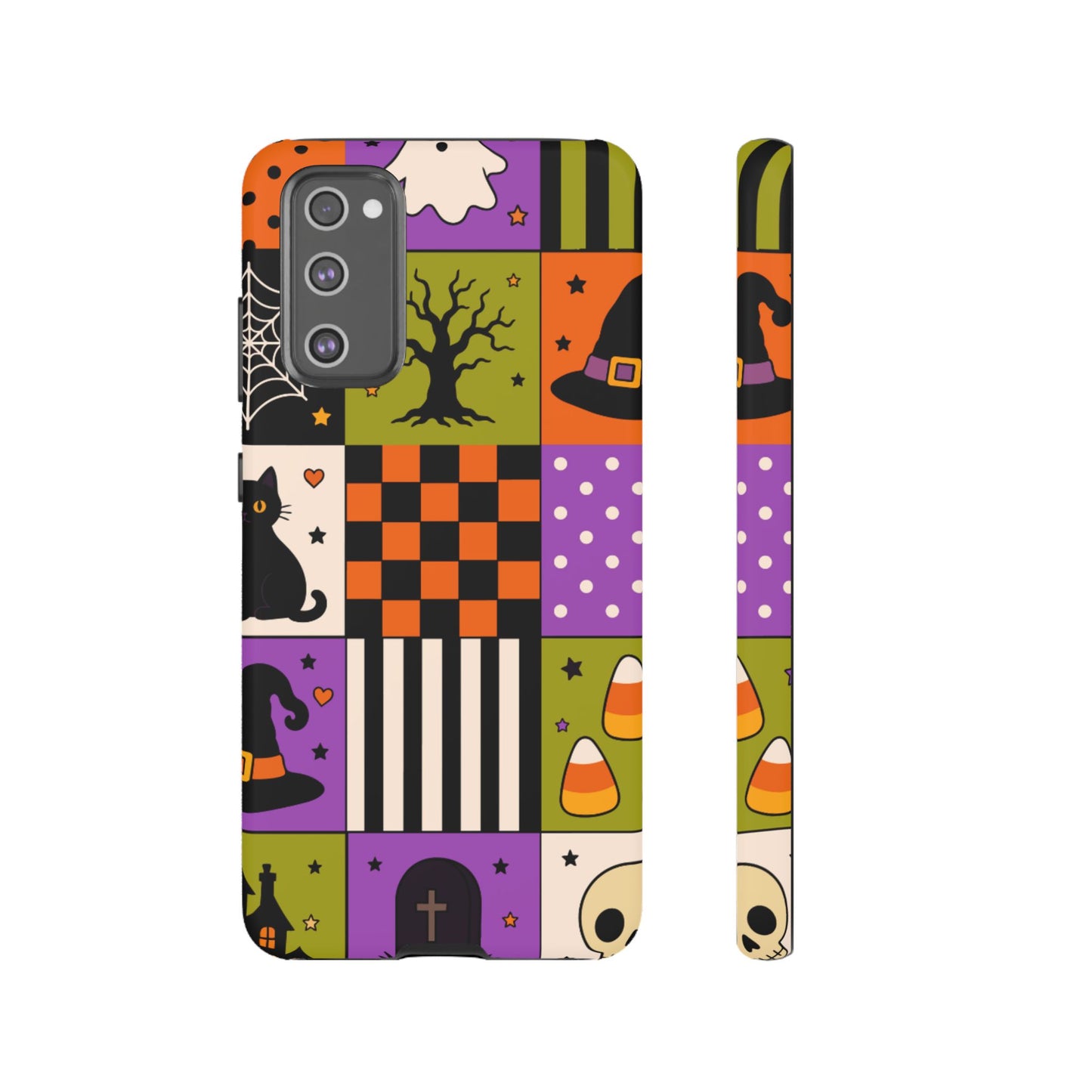 Protective Phone Case – Spooky Patchwork