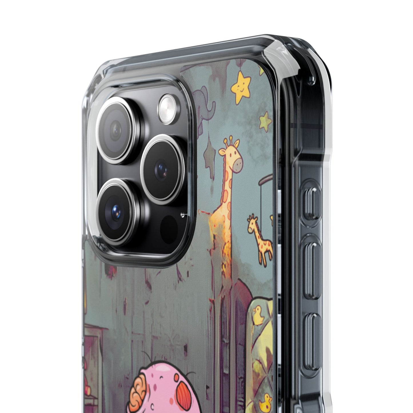 Clear Magnetic Phone Case — Cute Creepy Zombie Baby Design