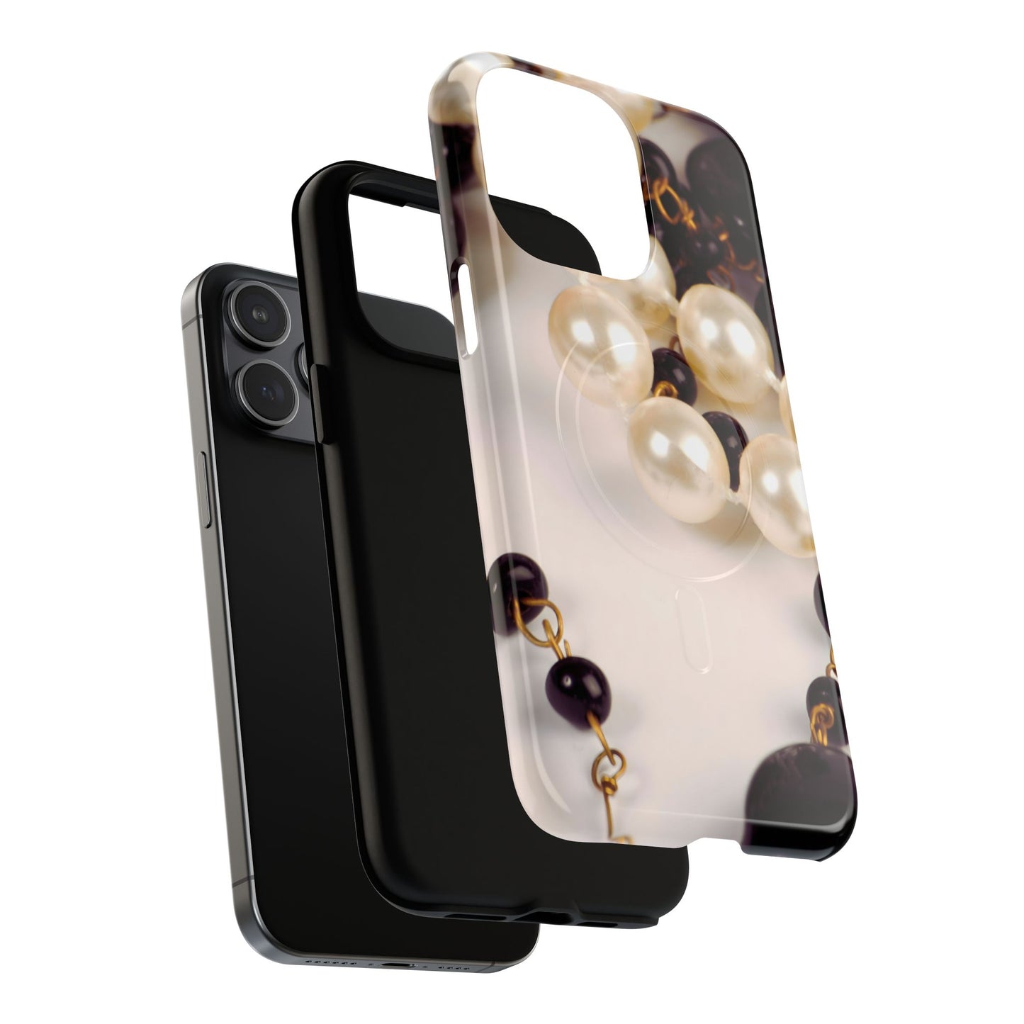 Protective Magnetic Phone Case – Noir Pearl