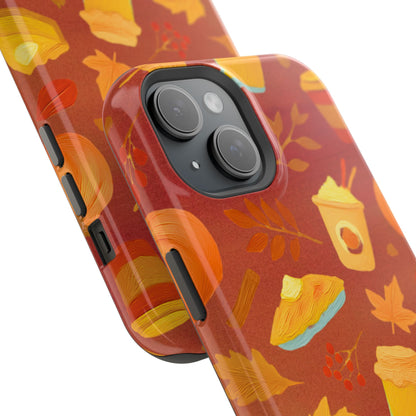 Autumn Treats Magnetic Phone Case — Fall Coffee & Pastry Protective Cover