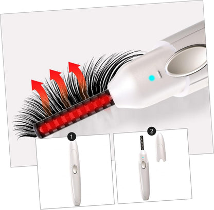 1Set USB Charging Electric Eyelash Curler Portable Eyelash Curling Clip for Home Makeup Convenient Temperature Control Natural Curling Effect