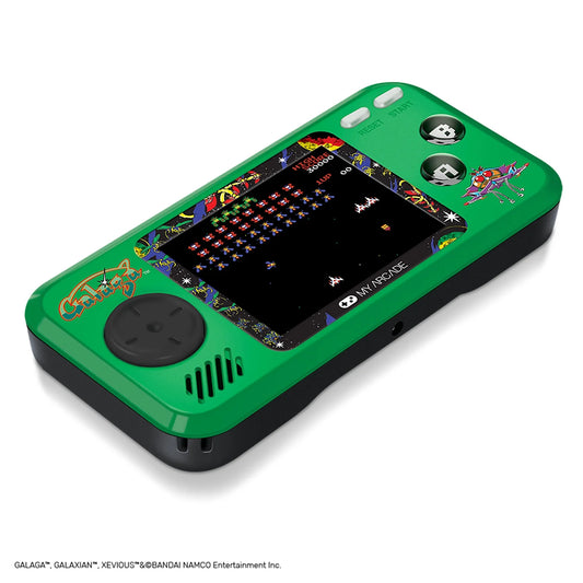 Galaga Pocket Player - Collectible Handheld Console with 3 Games