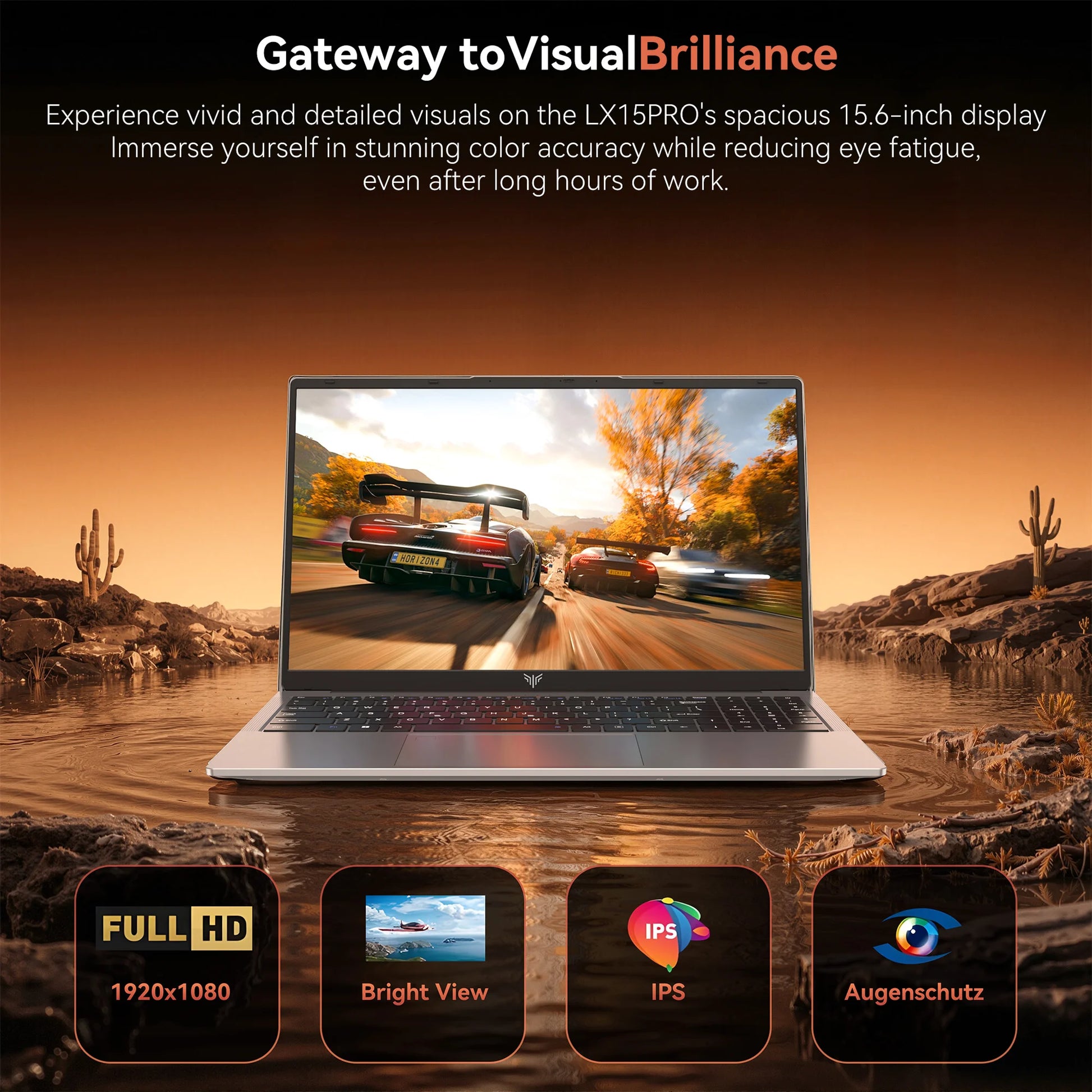 Laptop 15.6 FHD Gaming Laptop, AMD Ryzen 7 5825U, 16GB RAM, 512GB SSD, Windows 11 Pro, Graphite, Wifi 6, Backlit KB, Gray