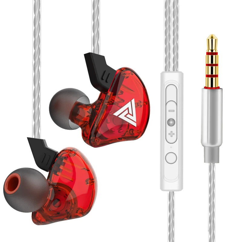 Original QKZ AK6 Copper Driver Hifi Wired Earphone 3.5MM Race Sport Headphone Bass Stereo Headset Music Earbuds in Ear with Mic