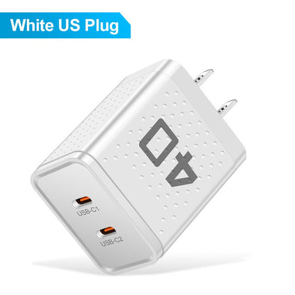 USB-C Wall Charger – Dual Port 40W Fast Charging