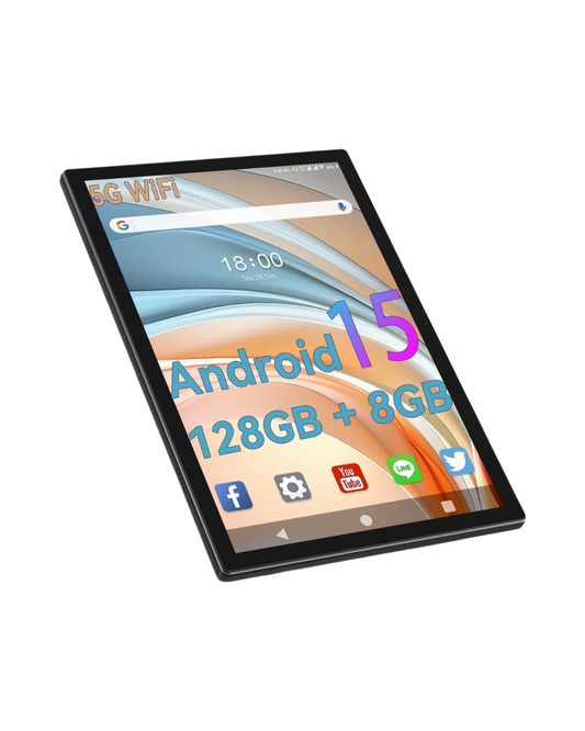 10" Android Tablet - 128GB, Octa-Core, 5G WiFi, 7000mAh Battery with Keyboard