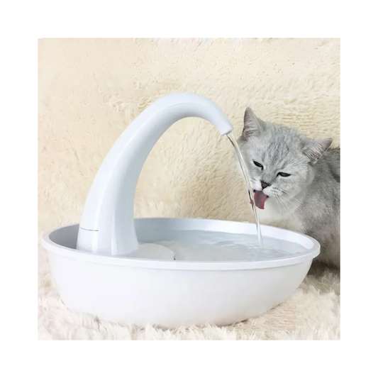 Automatic Swan-Shaped Pet Water Fountain – Quiet Flowing Drinking Dispenser, 2.34L USB Powered, Filtered Cat & Dog Water Bowl