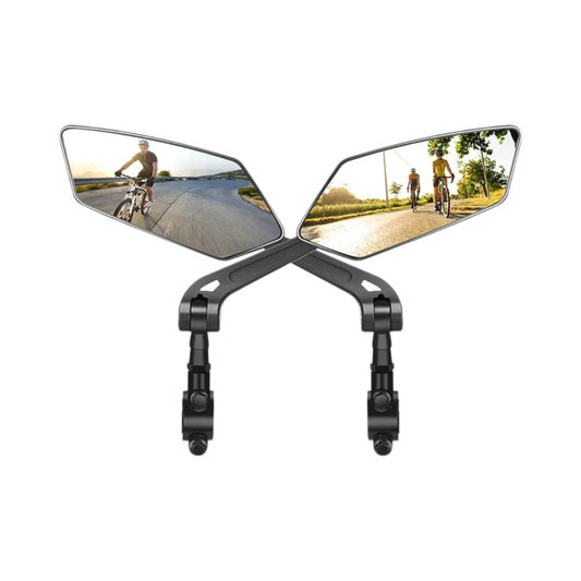 Bike Rearview Mirror - Adjustable Rotatable, Handlebar Mount, Cycling Accessory