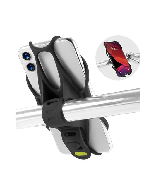 Bike Tie 3 Phone Mount - Silicone Handlebar Holder, Scratch-Free, Anti-Slip, Universal Smartphone Compatible