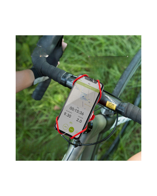 Bike Tie Pro 3 Phone Mount - Stem Mount, Silicone Holder, Scratch-Free, Shock-Absorbing, Universal Smartphone Compatible