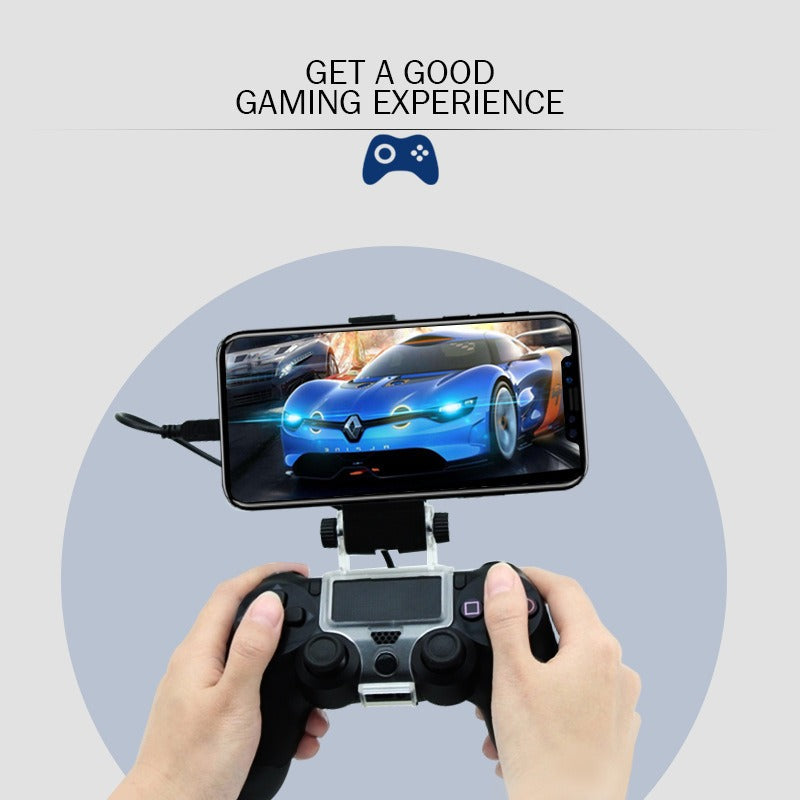 Universal Phone Mount for PS4 & Android Controllers – Adjustable ABS Clip Stand, Foldable Gaming Holder
