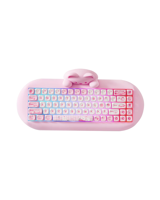 C68 Wireless Gaming Keyboard - RGB Mechanical, 65% Hot Swap, Cat Design