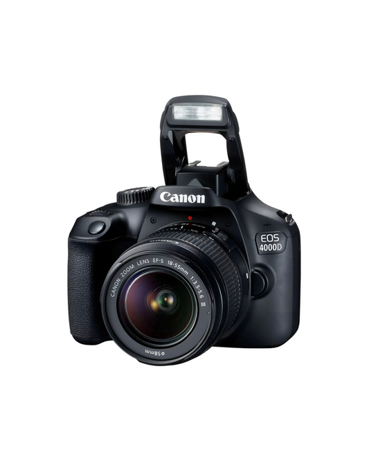 Canon EOS 4000D DSLR Camera Kit - 18-55mm Lens + 64GB Memory Card Bundle
