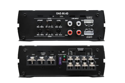 4-Channel Car Audio Amplifier - 720W Max Vehicle Sound Power