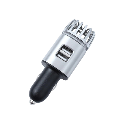 Car Air Purifier with Dual USB Charger – Ionic Freshener
