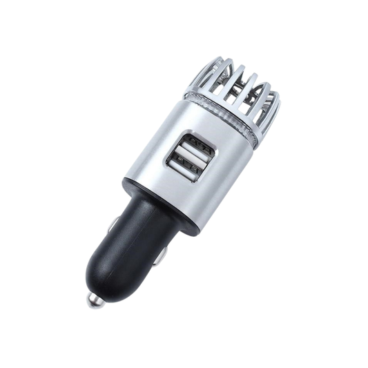 Car Air Purifier with Dual USB Charger – Ionic Freshener