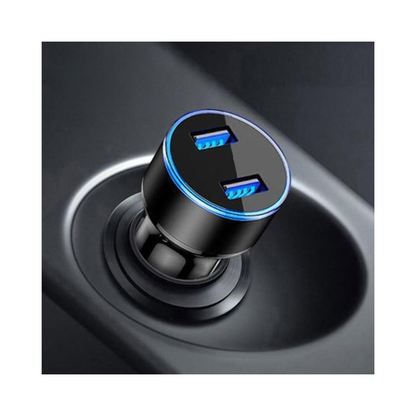 Car Charger with Voltage Display – Dual USB Fast Charging