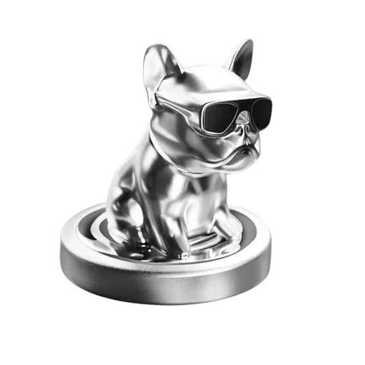 Cute Cartoon French Bulldog Car Ornament: Metal Shake Head Dog Air Freshener