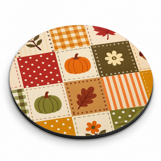 Round Mouse Pad – Harvest Stitch