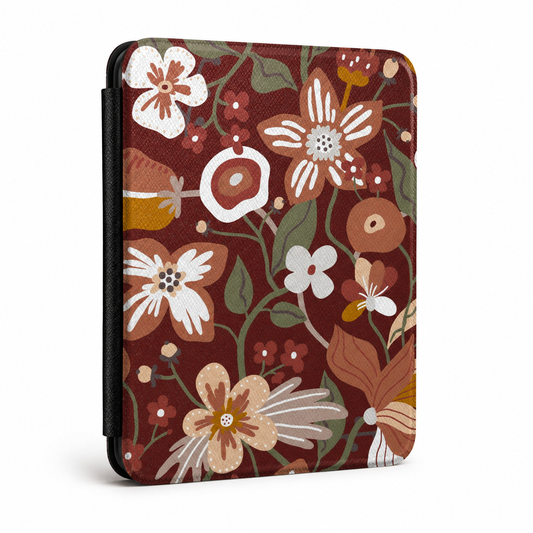 E-Reader Case – Rust & Wildflowers