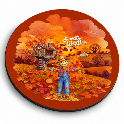 Round Mouse Pad – Sweater Weather