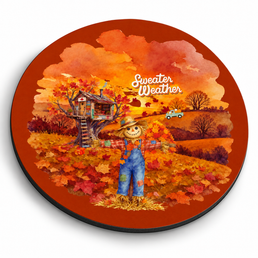 Round Mouse Pad – Sweater Weather