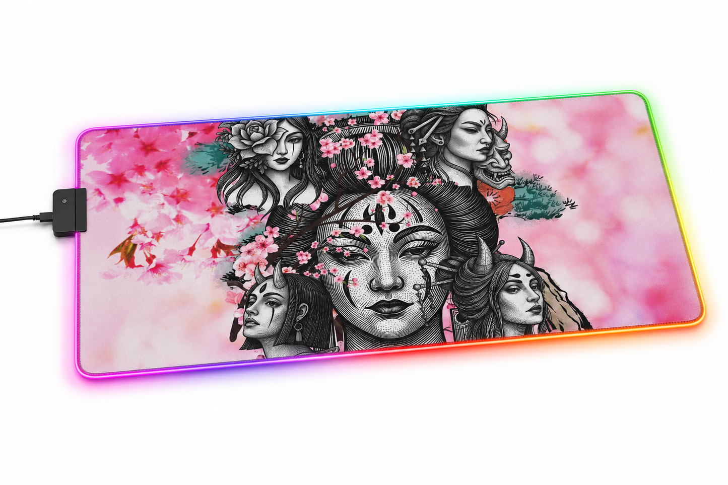 Gaming LED Desk Mat – Blossom & Thorn